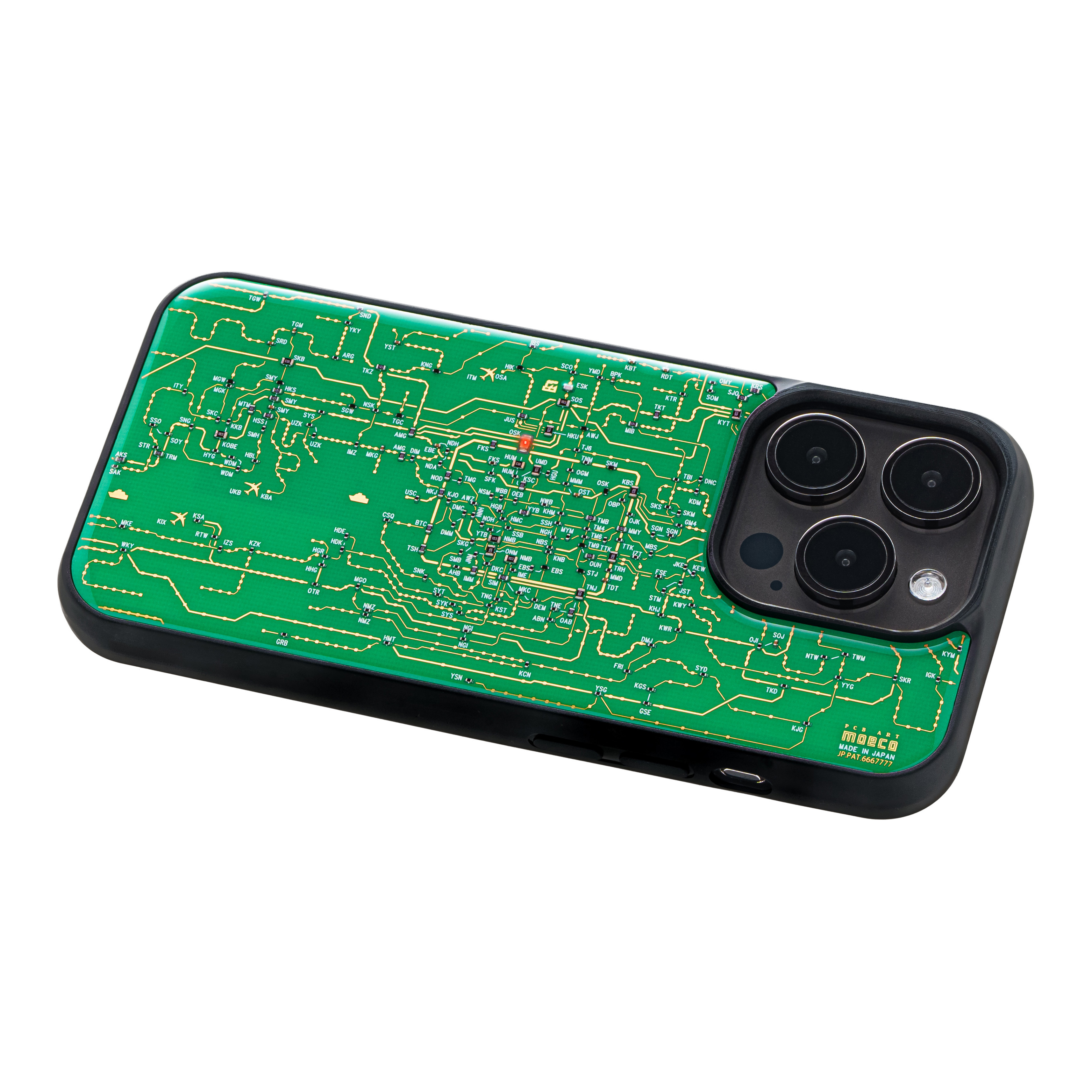 FLASH 關西電路線圖 iPhone 15 Pro 手機殼 ( 綠色 )