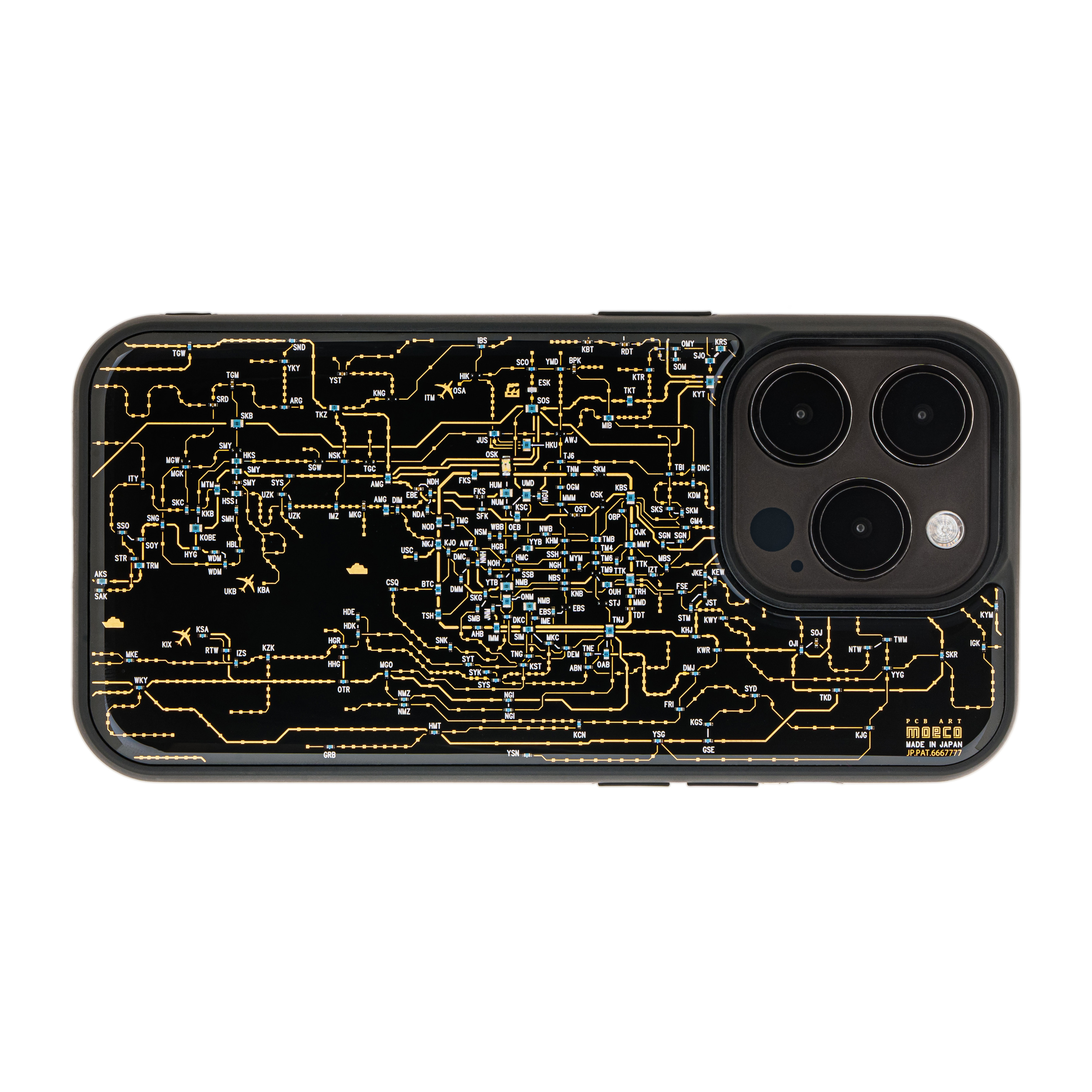 FLASH 東京電路線圖 iPhone 15 Pro 手機殼 ( 黑色 )