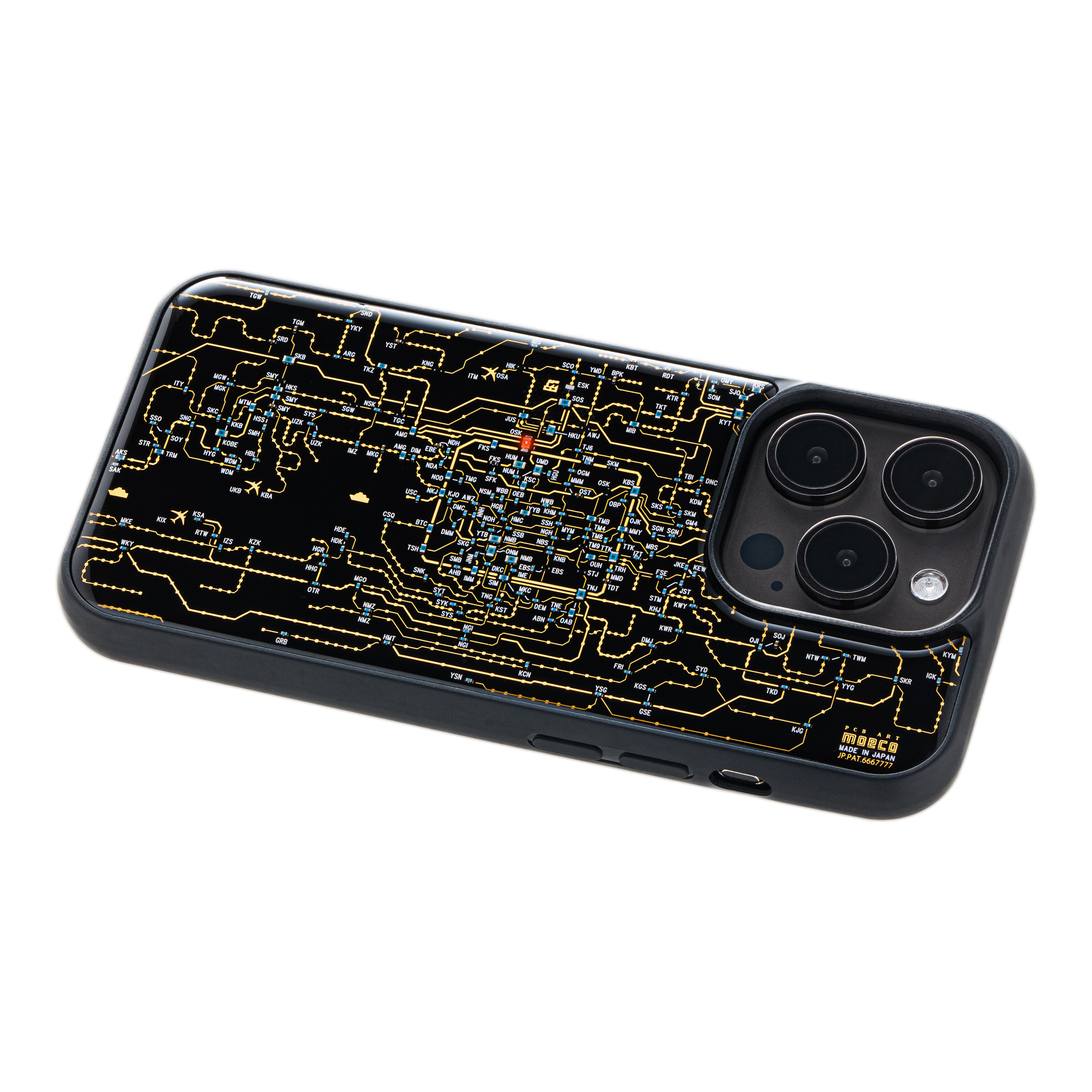 FLASH 關西電路線圖 iPhone 15 Pro 手機殼 ( 黑色 )