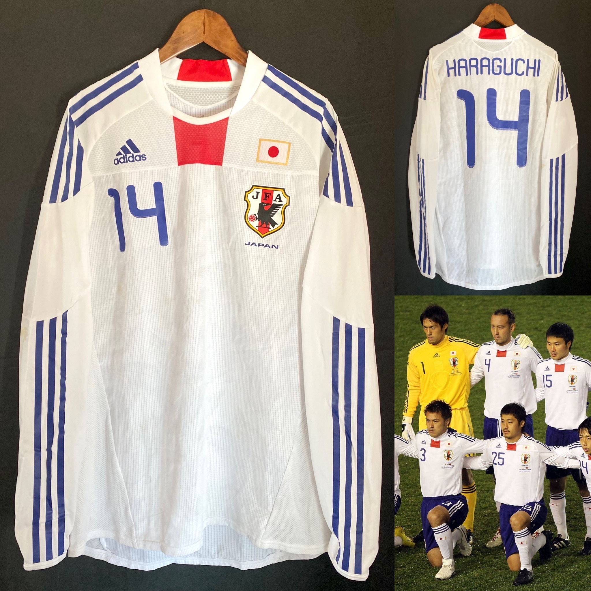 Japan 2010 Adidas Away L/S match worn shirt #14 HARAGUC