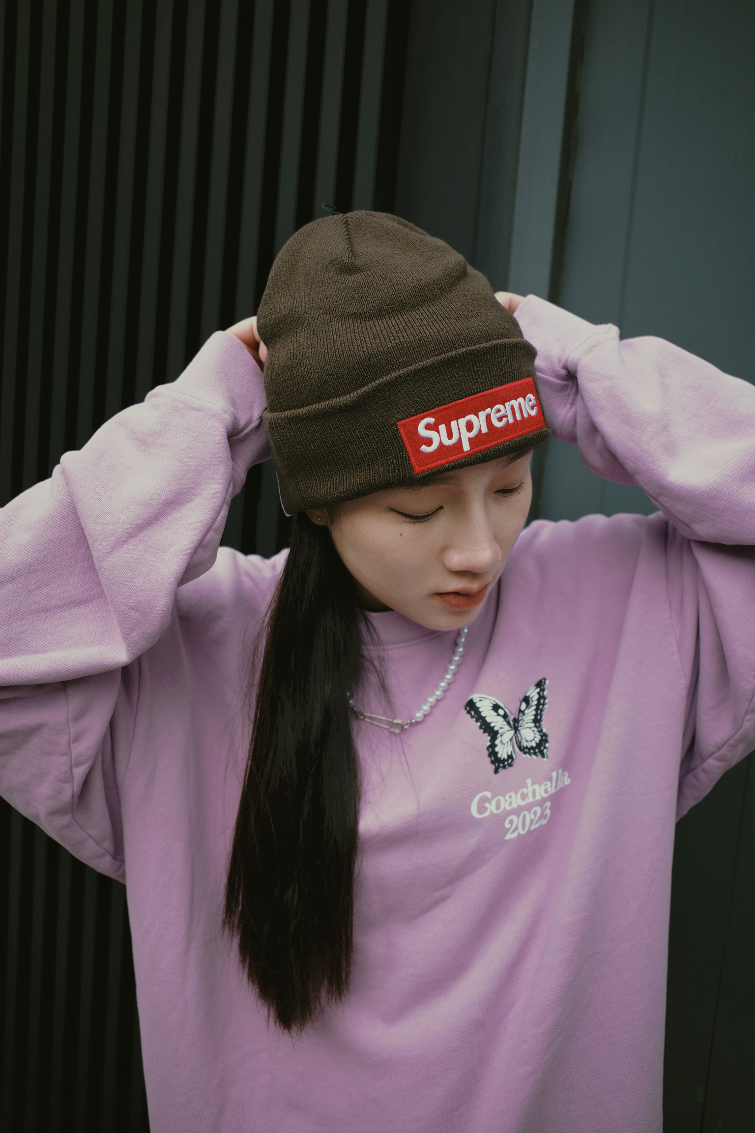 台北店限量專區㊙SUPREME 經典BOX LOGO 毛帽灰/黑