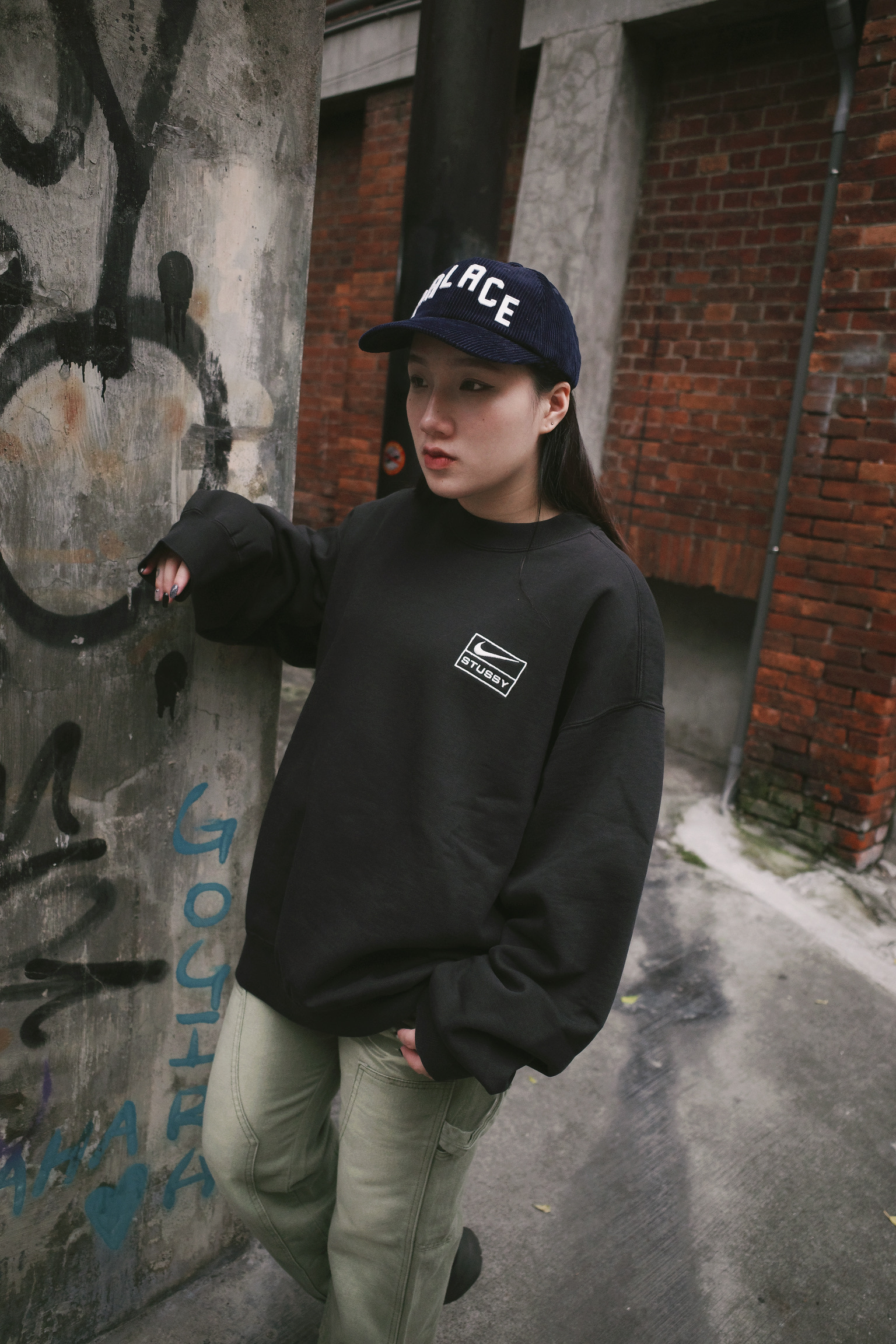 Nike X Stüssy 聯名 棉長褲/大學踢/帽踢