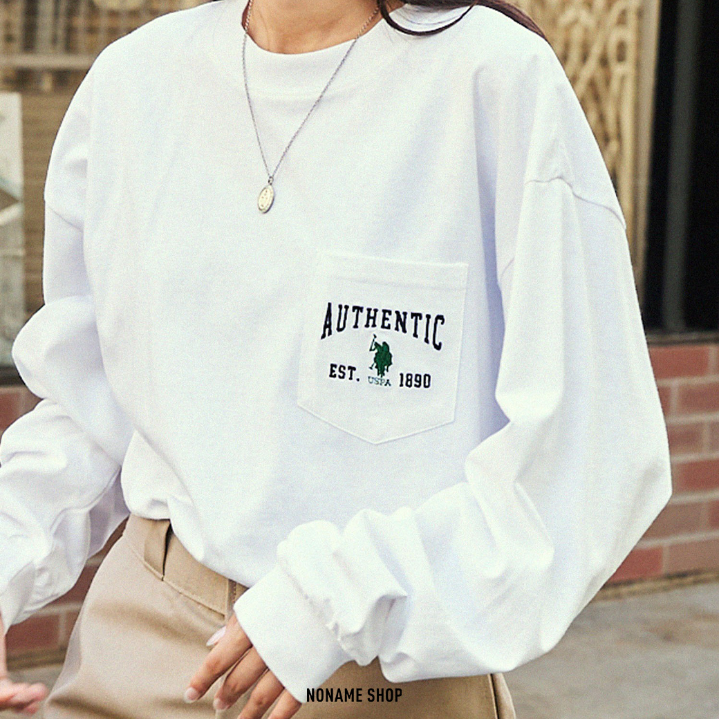 U.S. POLO ASSN. 刺繡 口袋 長T 十二色 (男/女款)