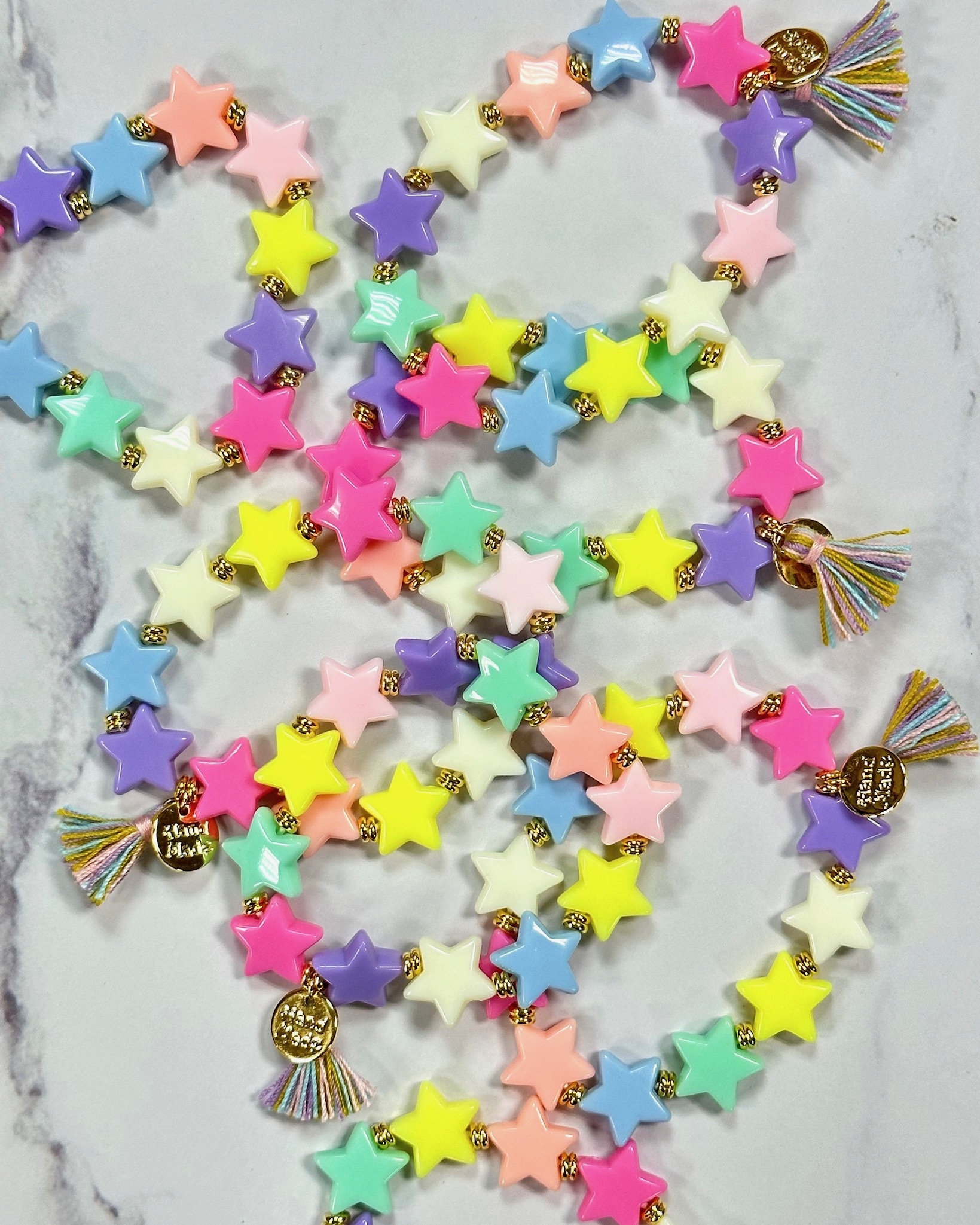 Feliz Charm ｜彩色星星流蘇串珠手環