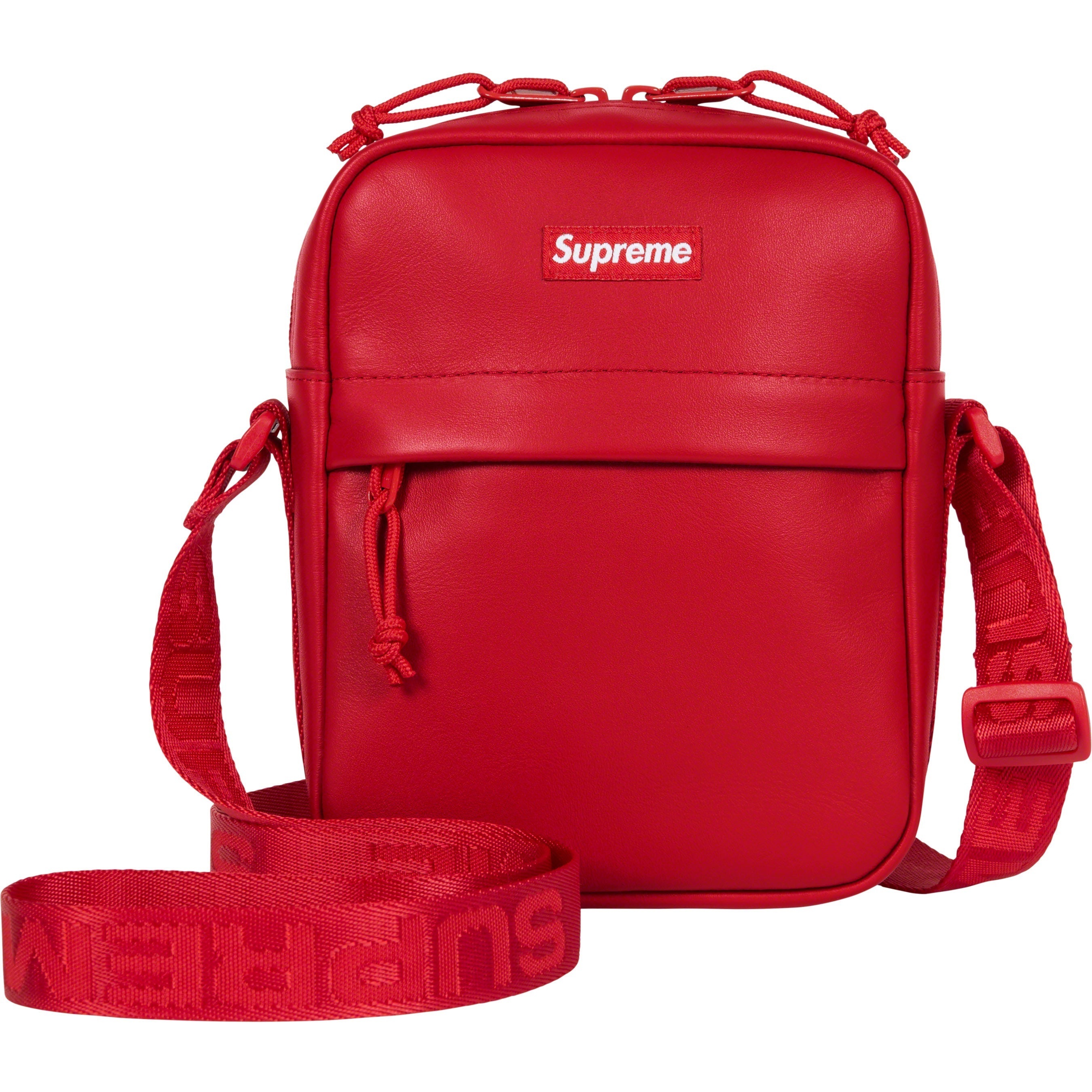 [現貨] Supreme FW23 LEATHER SHOULDER BAG | RED