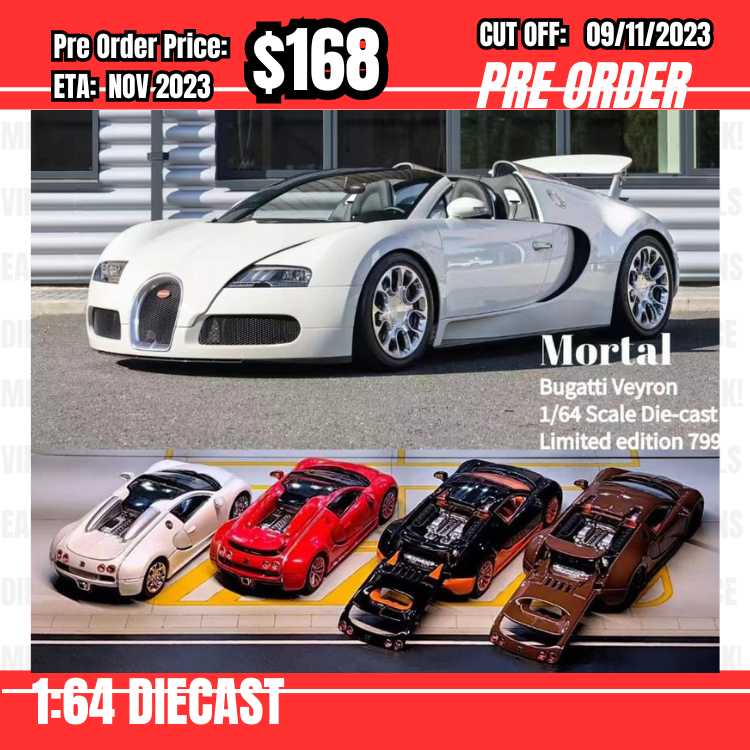 PO-$168 * Mortal * 1:64 Bugatti Veyron White [OD05/11]