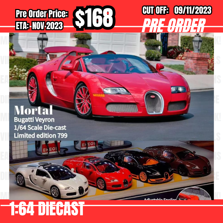 PO-$168 * Mortal * 1:64 Bugatti Veyron Red [OD05/11]