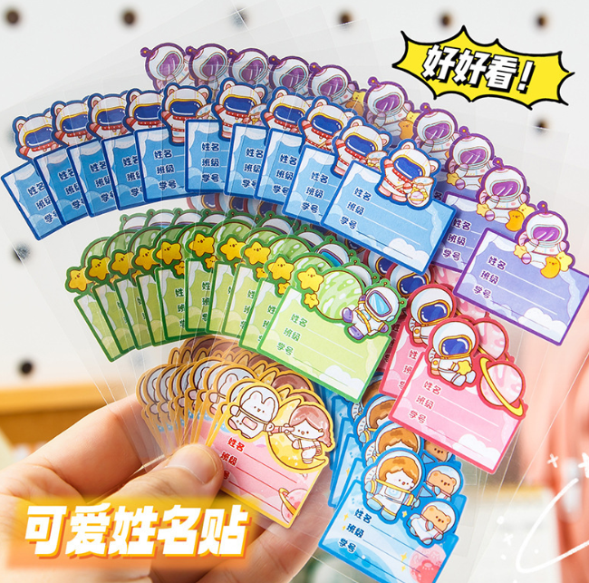 pet姓名贴卡通可爱贴纸（款式随机 一套6张）