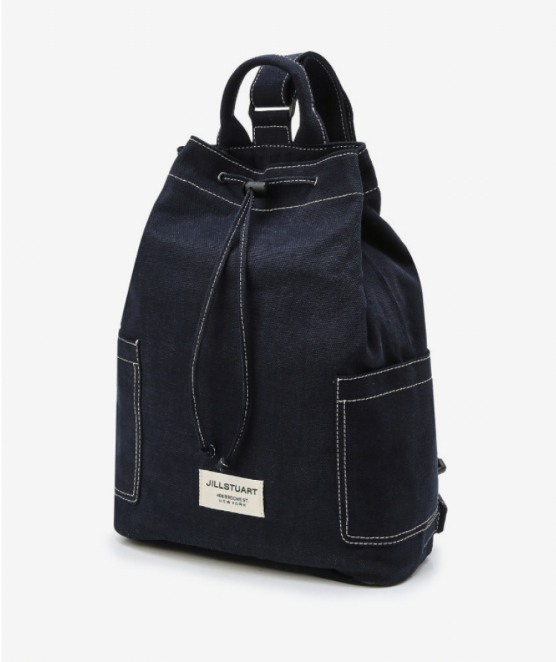 韓國JillStuart Gelato Navy Canvas Stitch Sling Bag JABA3E