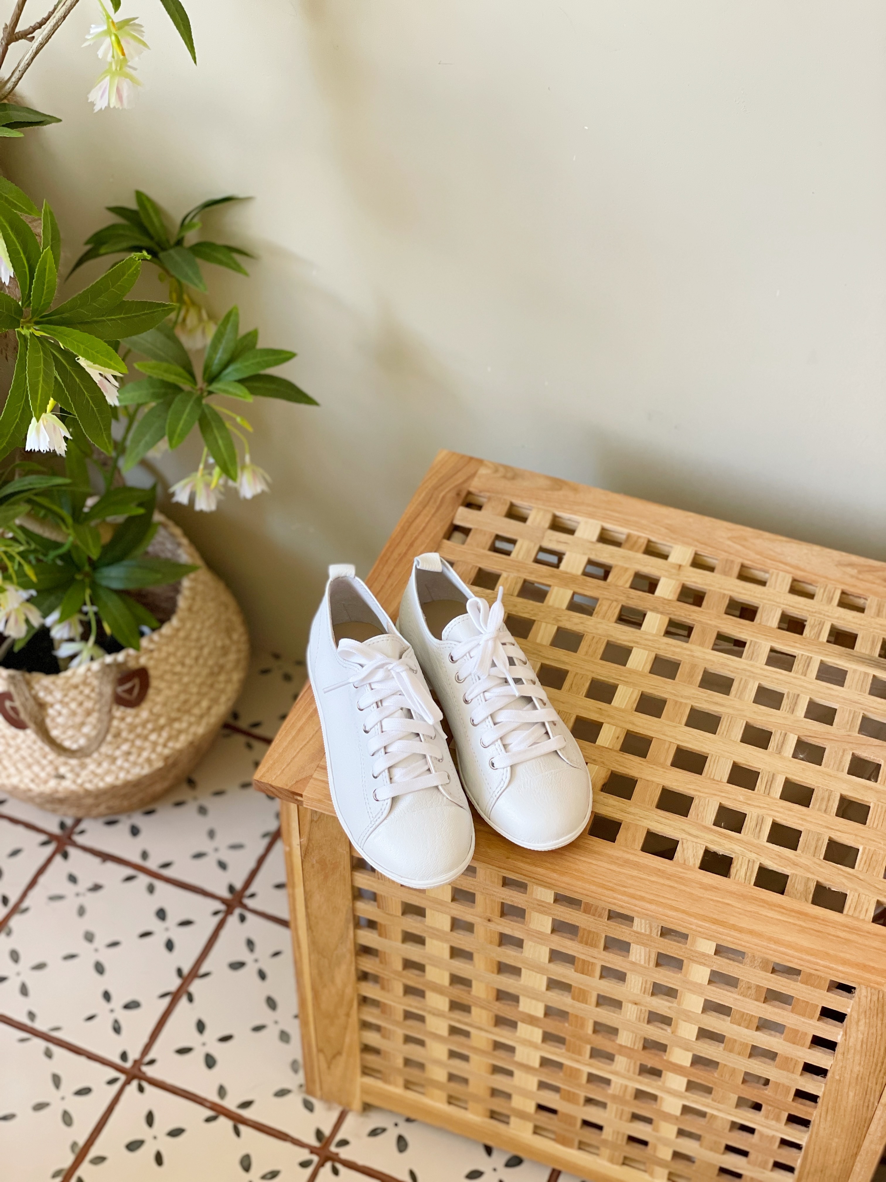 SHOE043 KR牛皮小白鞋