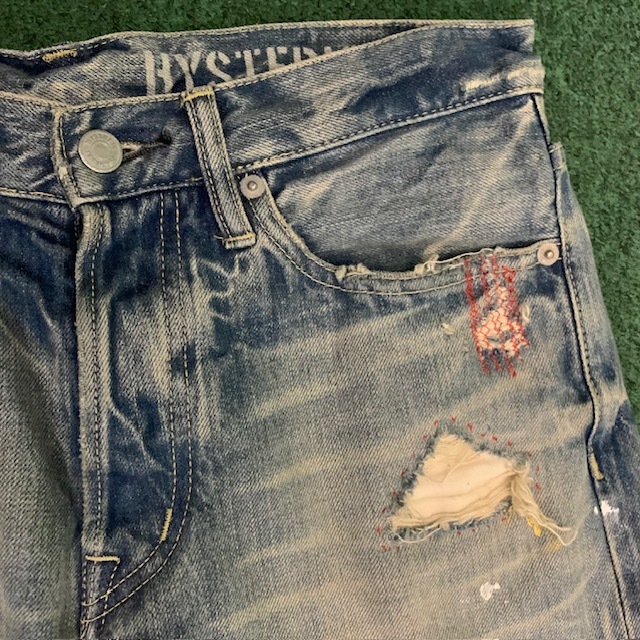HYSTERIC GLAMOUR BPR TAPERED PROCESSING DAMAGED JEANS - SIZE 30 IN STOCK NOW (現貨發售中)
