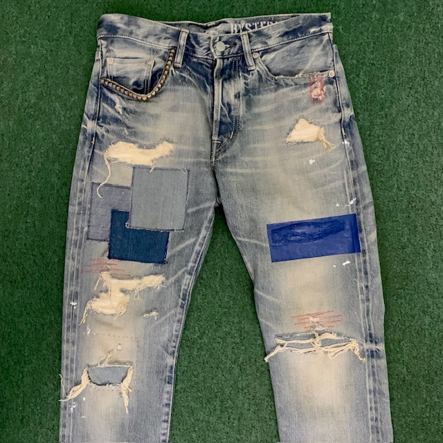 HYSTERIC GLAMOUR BPR TAPERED PROCESSING DAMAGED JEANS - SIZE 30 IN STOCK NOW (現貨發售中)