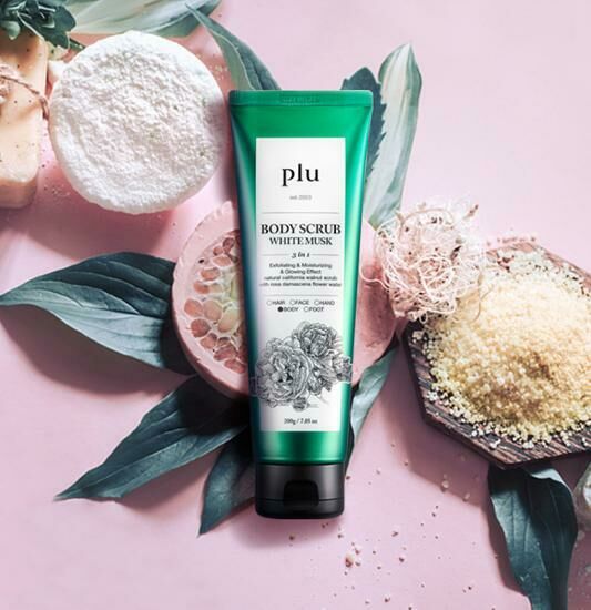 PLU Original Body Scrub 200g - WHITE MUSK [Olive Young Double Planning Set]
