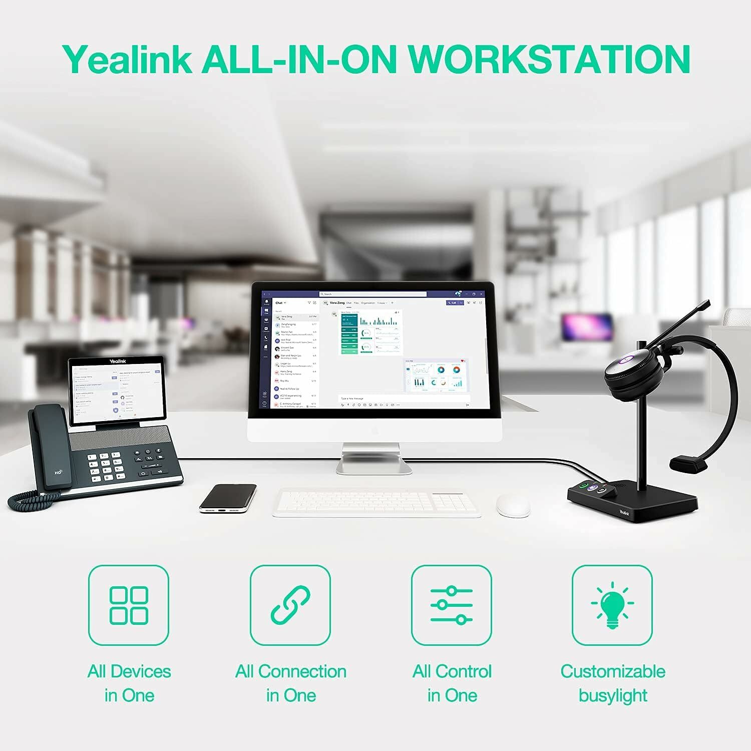 Yealink WH62 Mono DECT Wireless Headset 無線降噪耳機