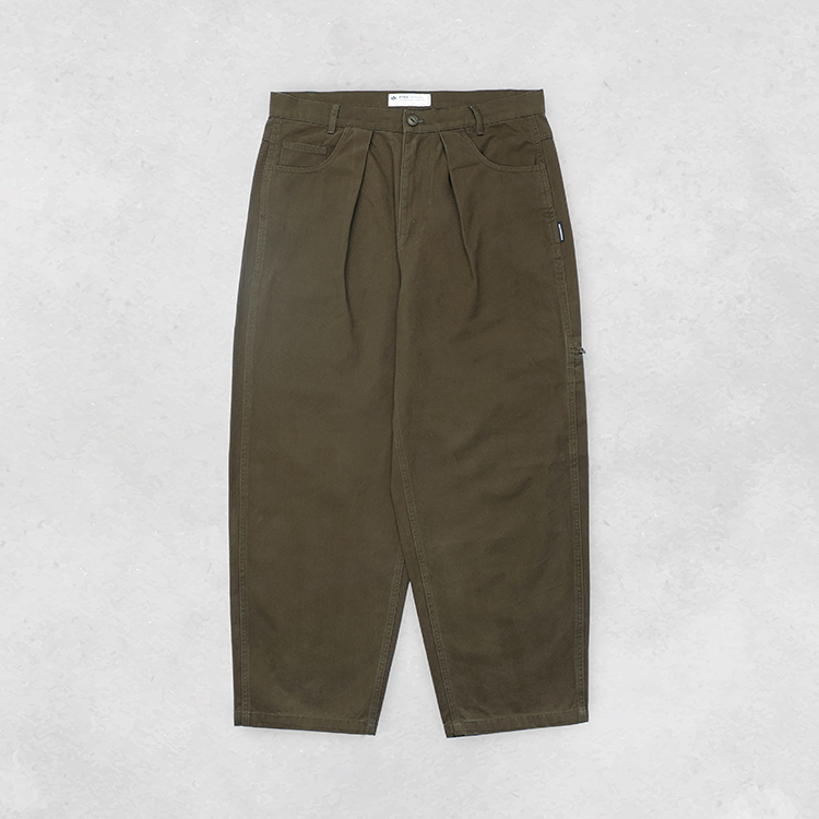 B-SIDE TAPERED WASHED PANTS Brown Arm