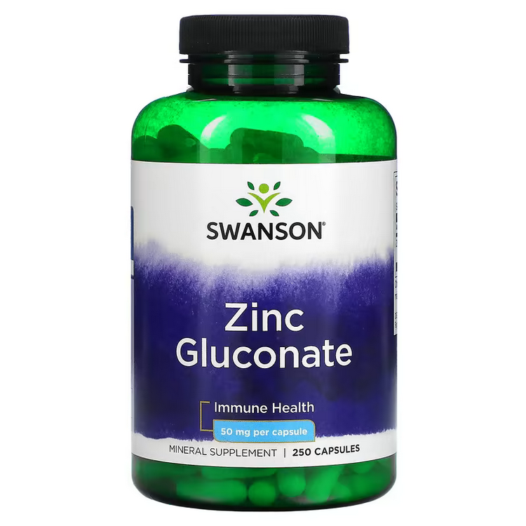 【Swanson】Zinc Gluconate 葡萄糖酸鋅 50mg 250錠