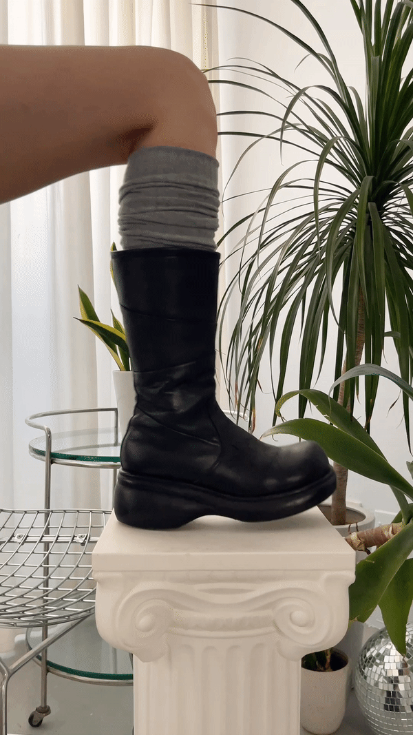 精織羅紋長筒襪