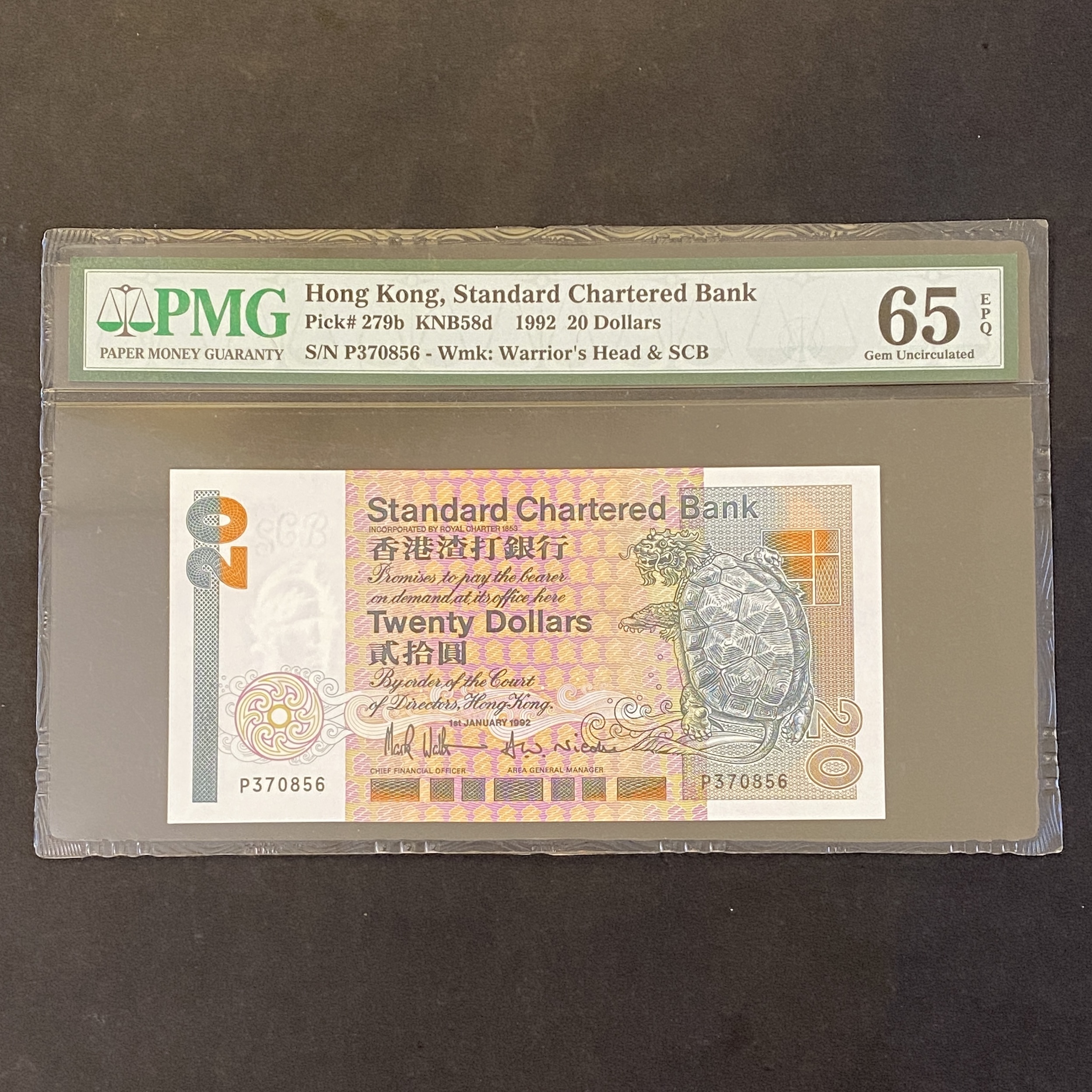 1992 SCB 20 dollars (PMG 65 UNC) P370856
