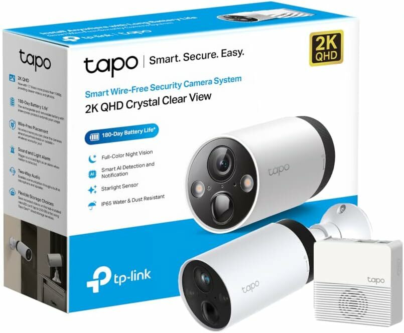 TP-Link Tapo C420S 2K QHD 1440P Smart Wire-Free Security Camera System AI 室外防水無線電池攝影機