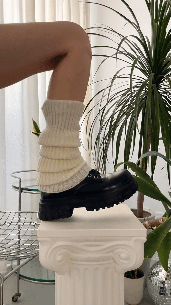 羅紋粗條保暖襪套(in stock)