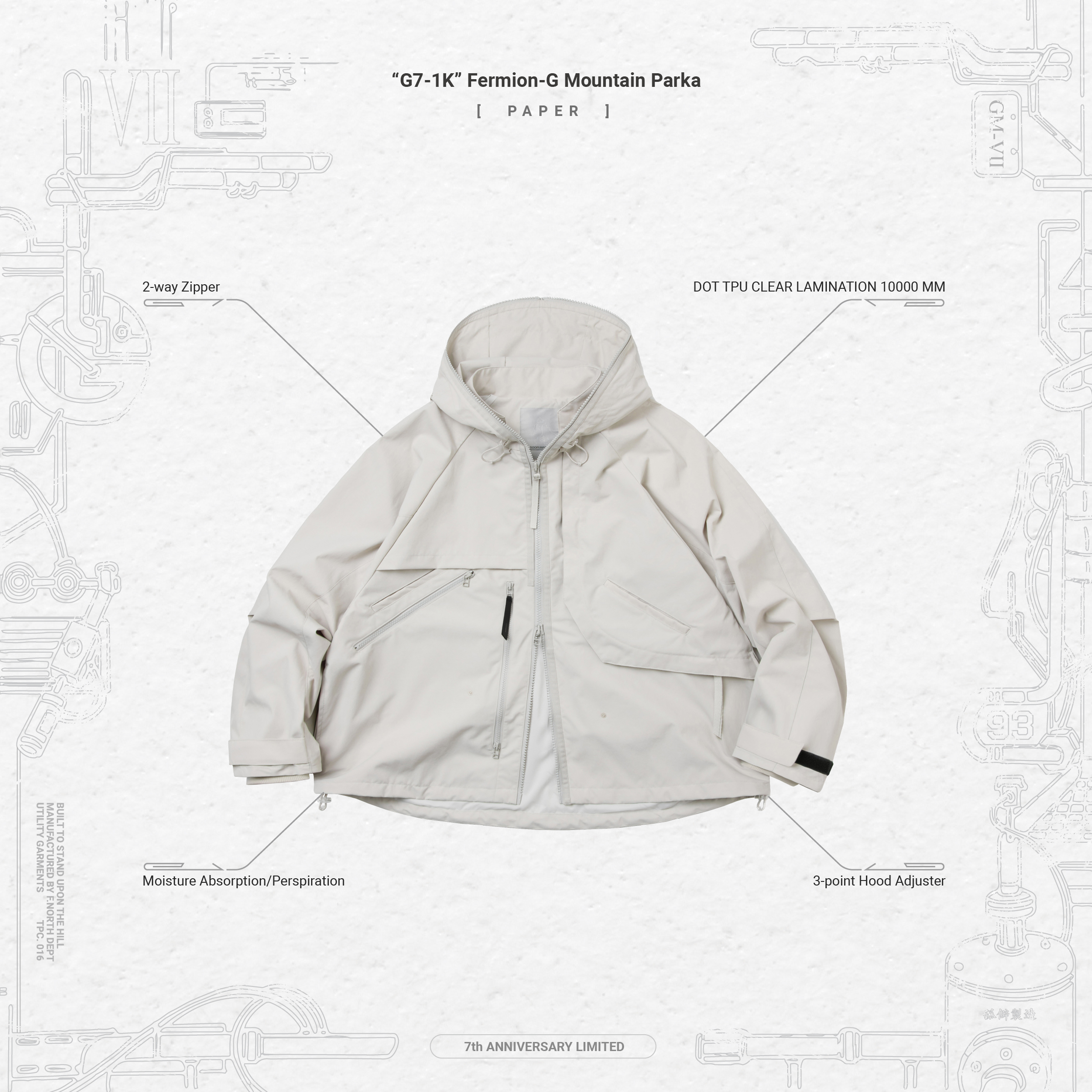 “G7-1K” Fermion-G Mountain Parka - Paper