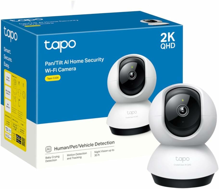TP-Link Tapo C220 2K QHD 1440p Pan/Tilt Home Security Wi-Fi Camera 旋轉式智能網絡攝影機