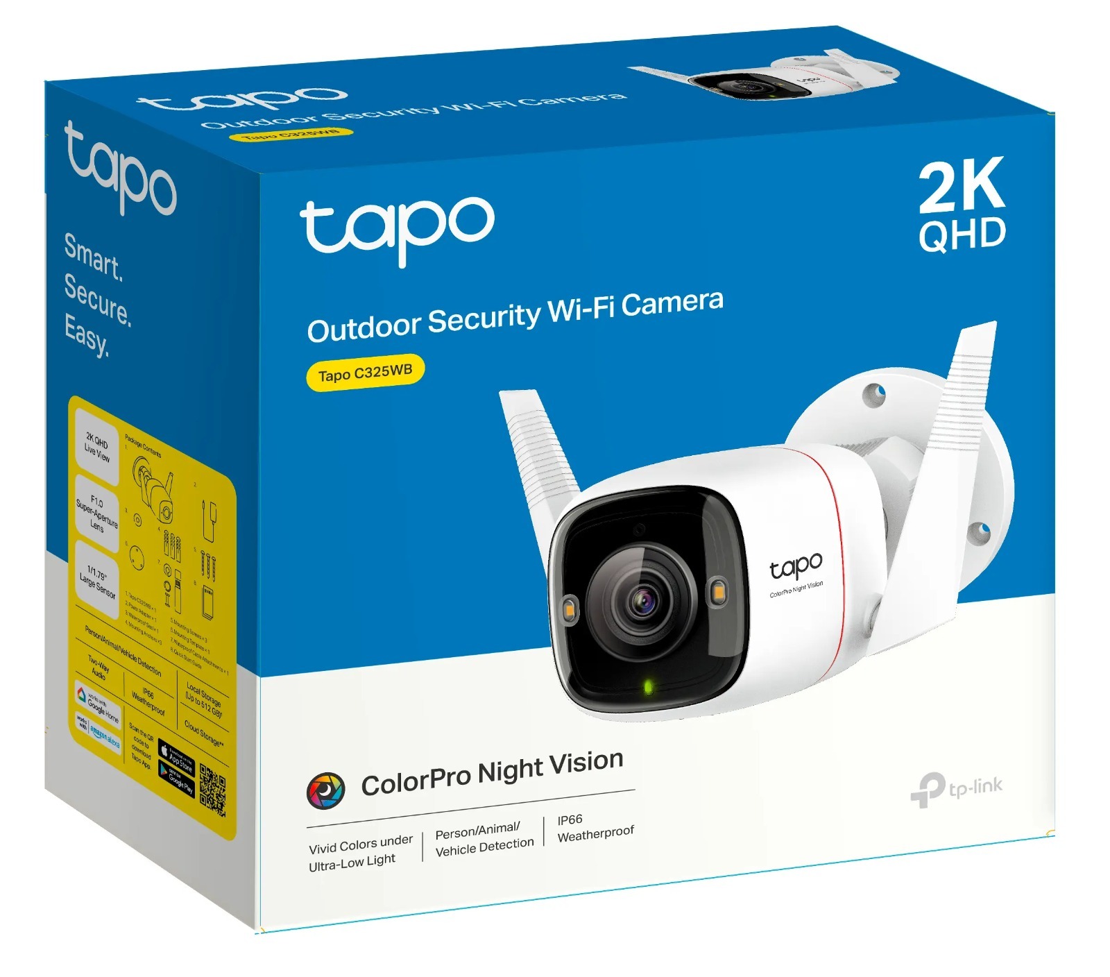 TP-Link Tapo C325WB 2K QHD 1520P ColorPro Outdoor Security Wi-Fi Camera AI室外彩色夜視防水無線攝影機