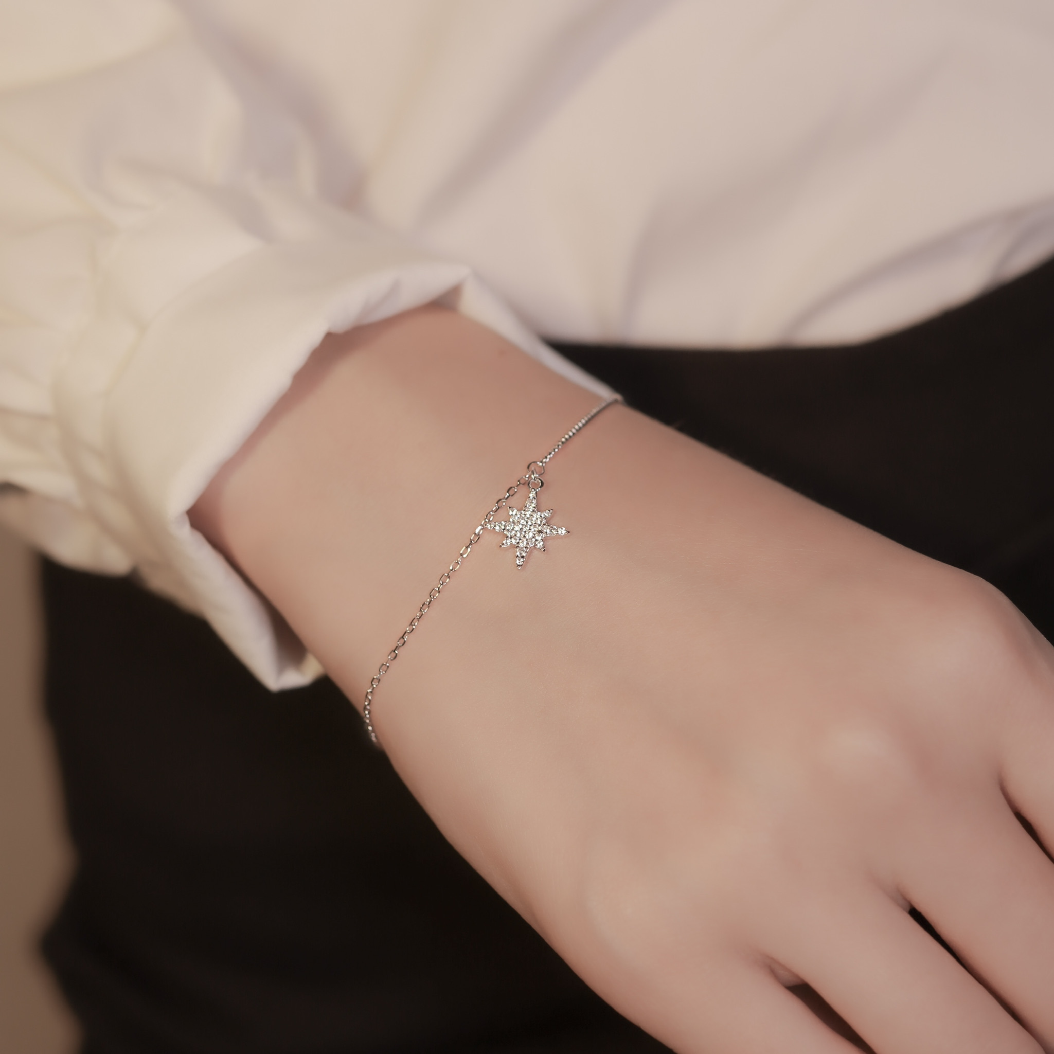 | 925純銀・白金・ 玫瑰金 | 凝聚星願手鏈 (銀/玫瑰金) | BR0972 |