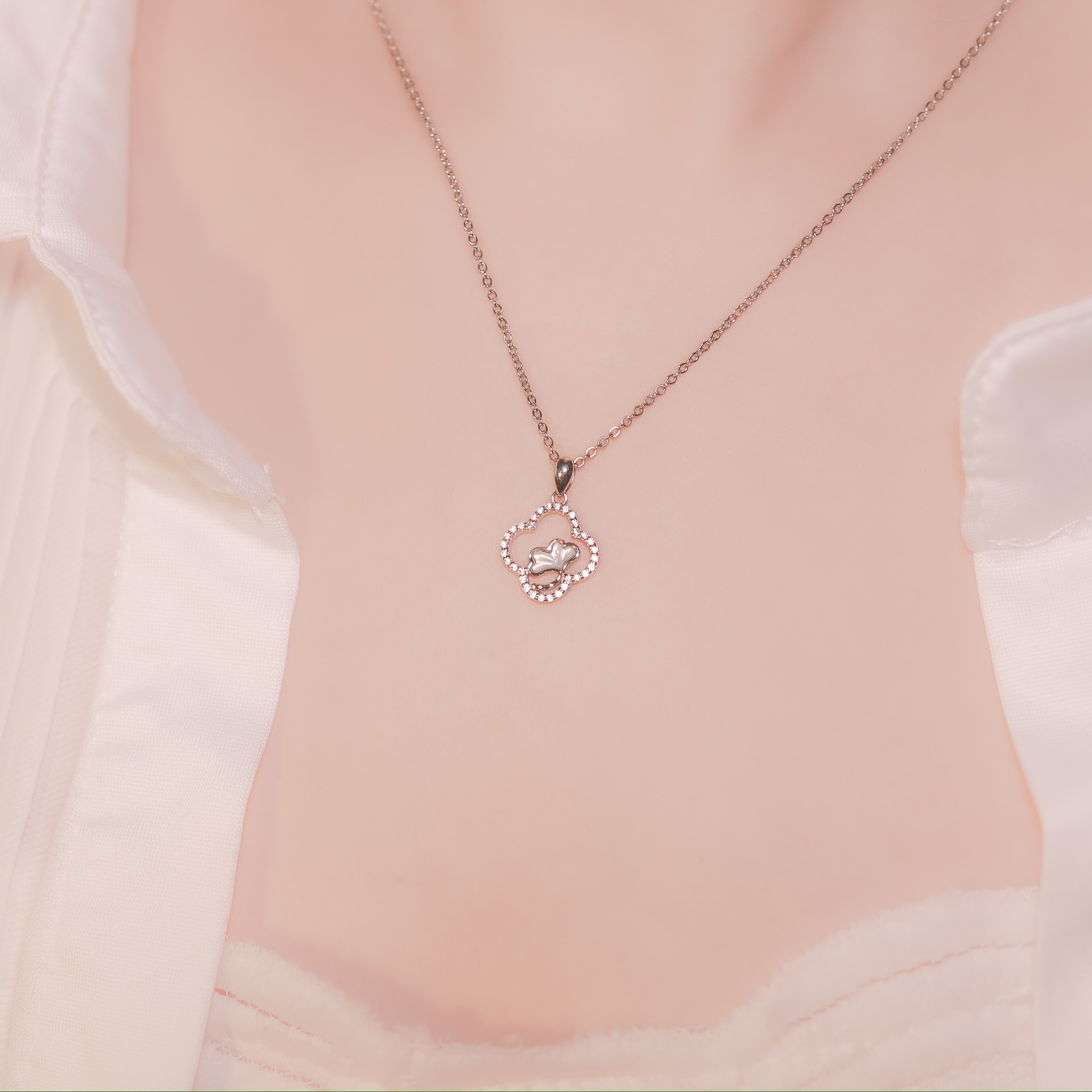 | 925純銀・厚鍍白金 | 幸運之境項鍊 | NE0997 |