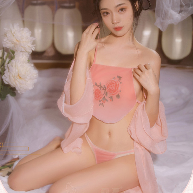 L6877 桃花姬美人古典肚兜裝