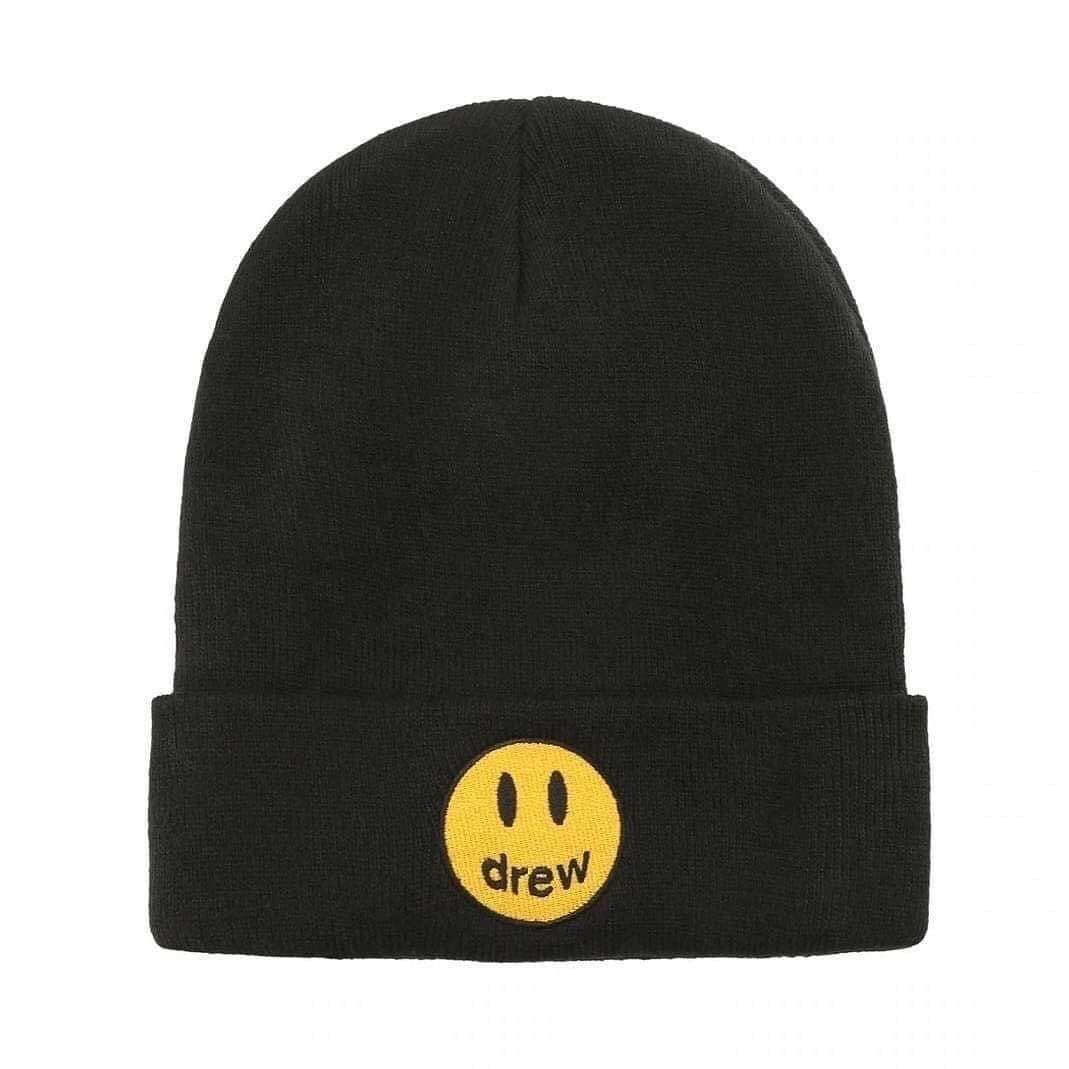 DREW HOUSE 絕版款 黑色笑臉Logo毛帽