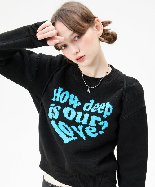 LUV IS TRUE - MV LOVE KNIT(BLUE)