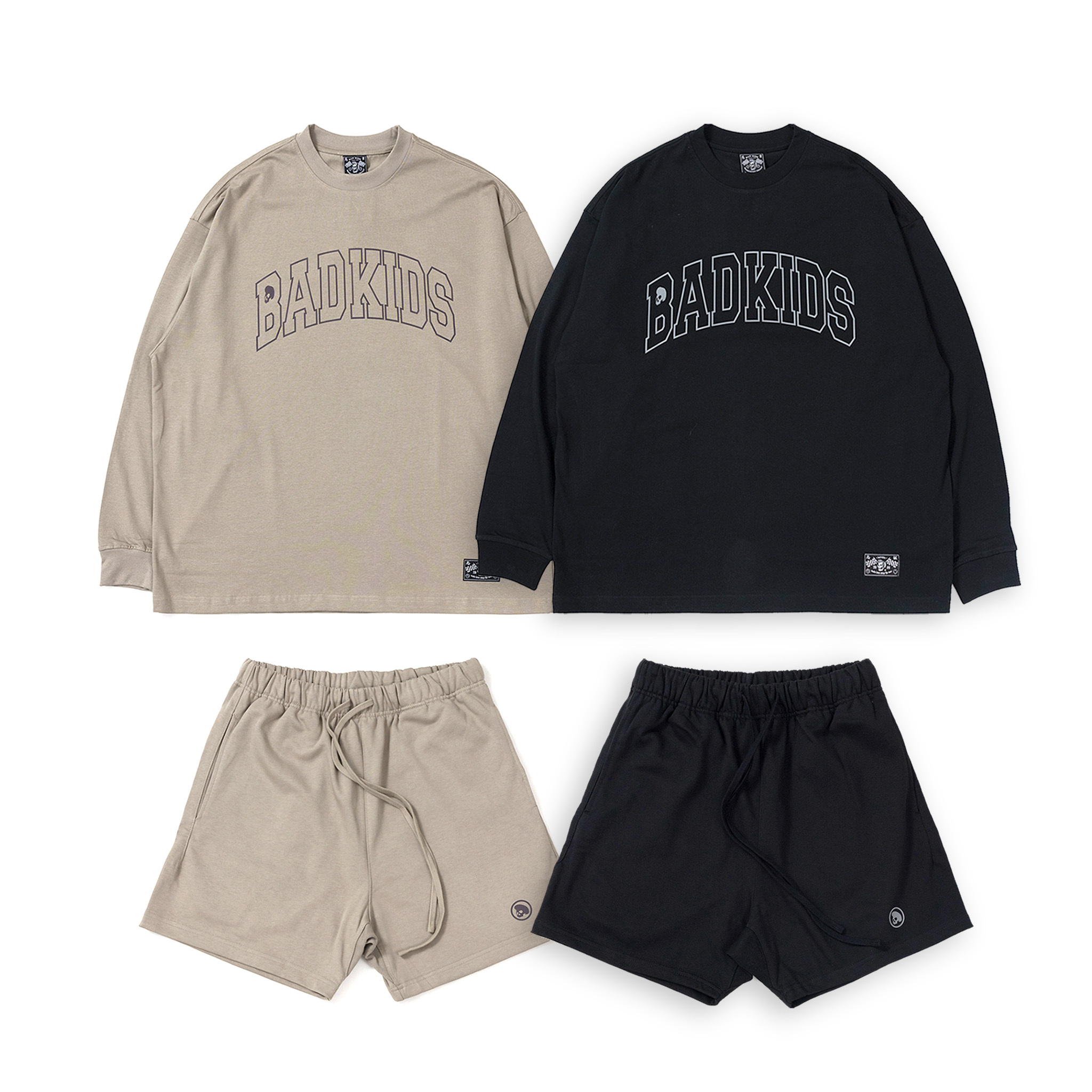 BAD KIDS 惡童 23A/W Long sleeve (版型為Over size) & Shorts (膝上短褲)