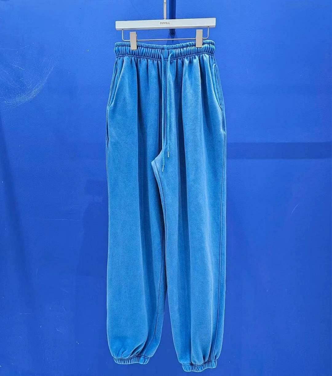 洗水棉質束腳運動褲(薄抓毛底) COVILL-076P