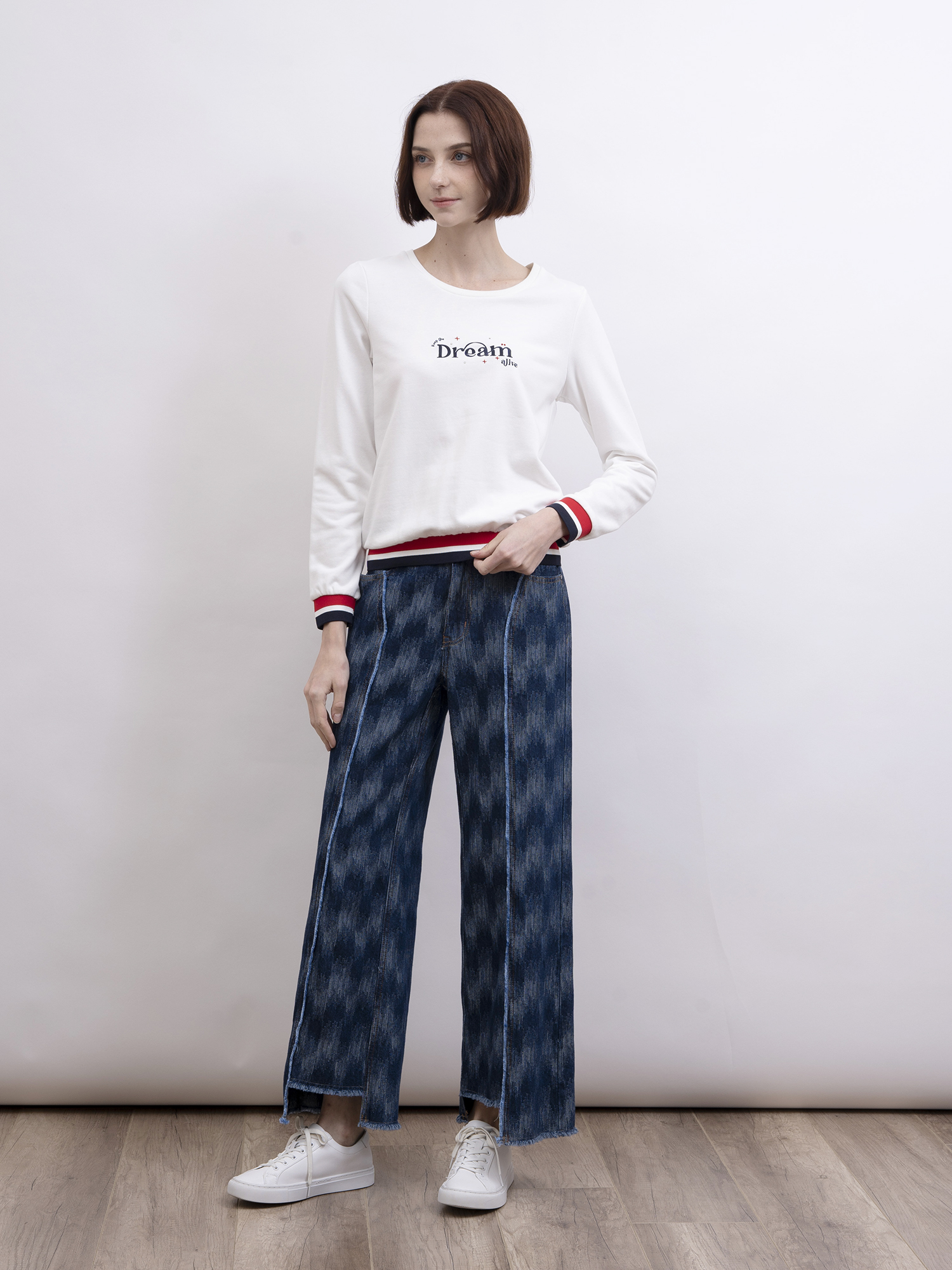 mi-tu 洗水直腳牛仔褲