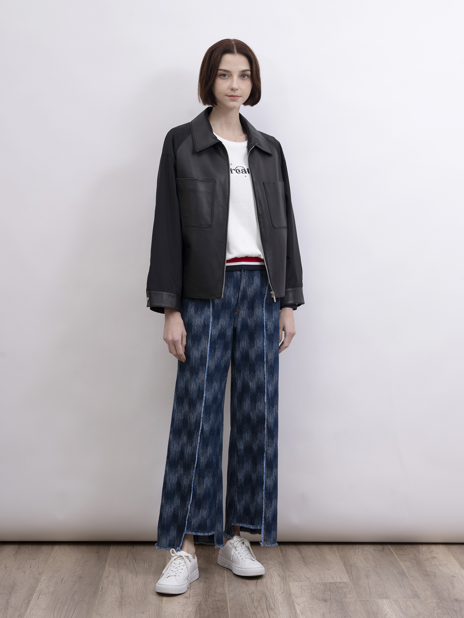 mi-tu 洗水直腳牛仔褲