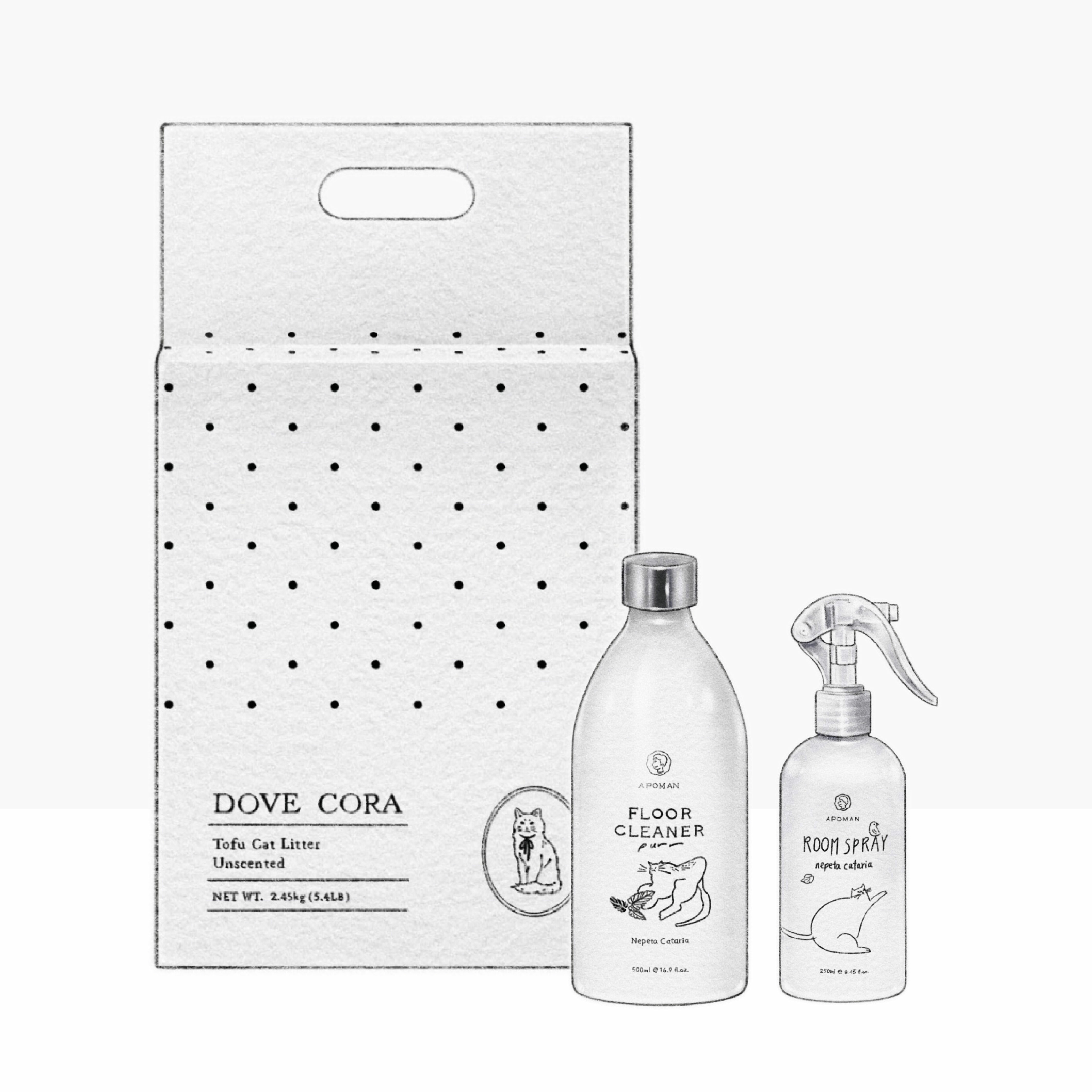 雙11『最後一天！』：🏆DOVE CORA 益生菌消臭豆腐砂 (4包/1箱)、貓咪家庭地板清潔劑、貓砂空間噴霧 or衣物與寢具噴霧 <純貓薄荷成分> #貓咪舒壓  #寵物除臭