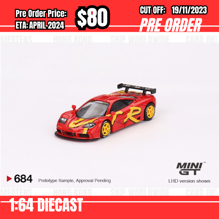 PO-$80 * Mini GT * 1:64 #684 McLaren F1 GTR 1996 Presentation LHD [OD06/11]
