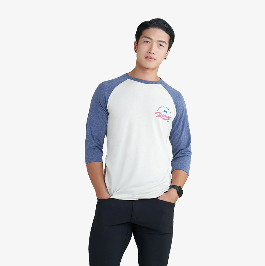 托瑪斯棒球七分袖上衣 (石板藍)