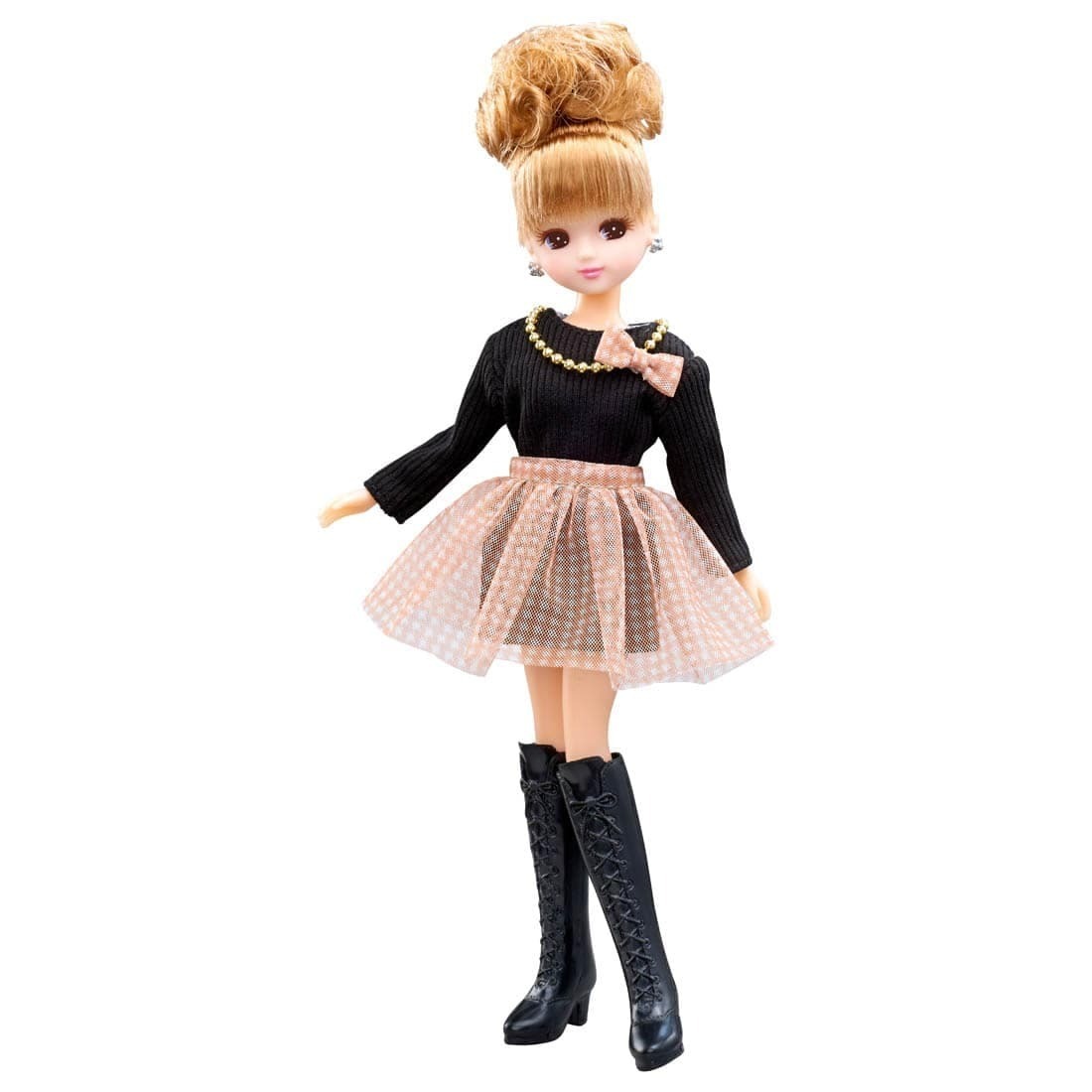 Takara Tomy Licca Doll LD-17 格紋寬鬆大衣