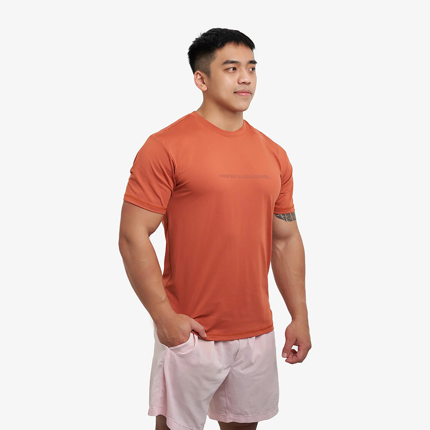 托瑪斯經典素色男短袖（磚紅色）
