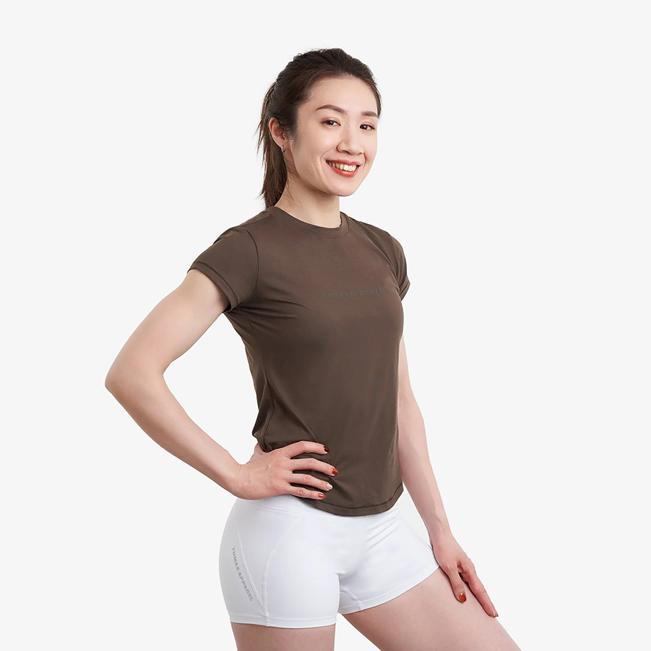 托瑪斯經典素色女短袖（深巧克力）