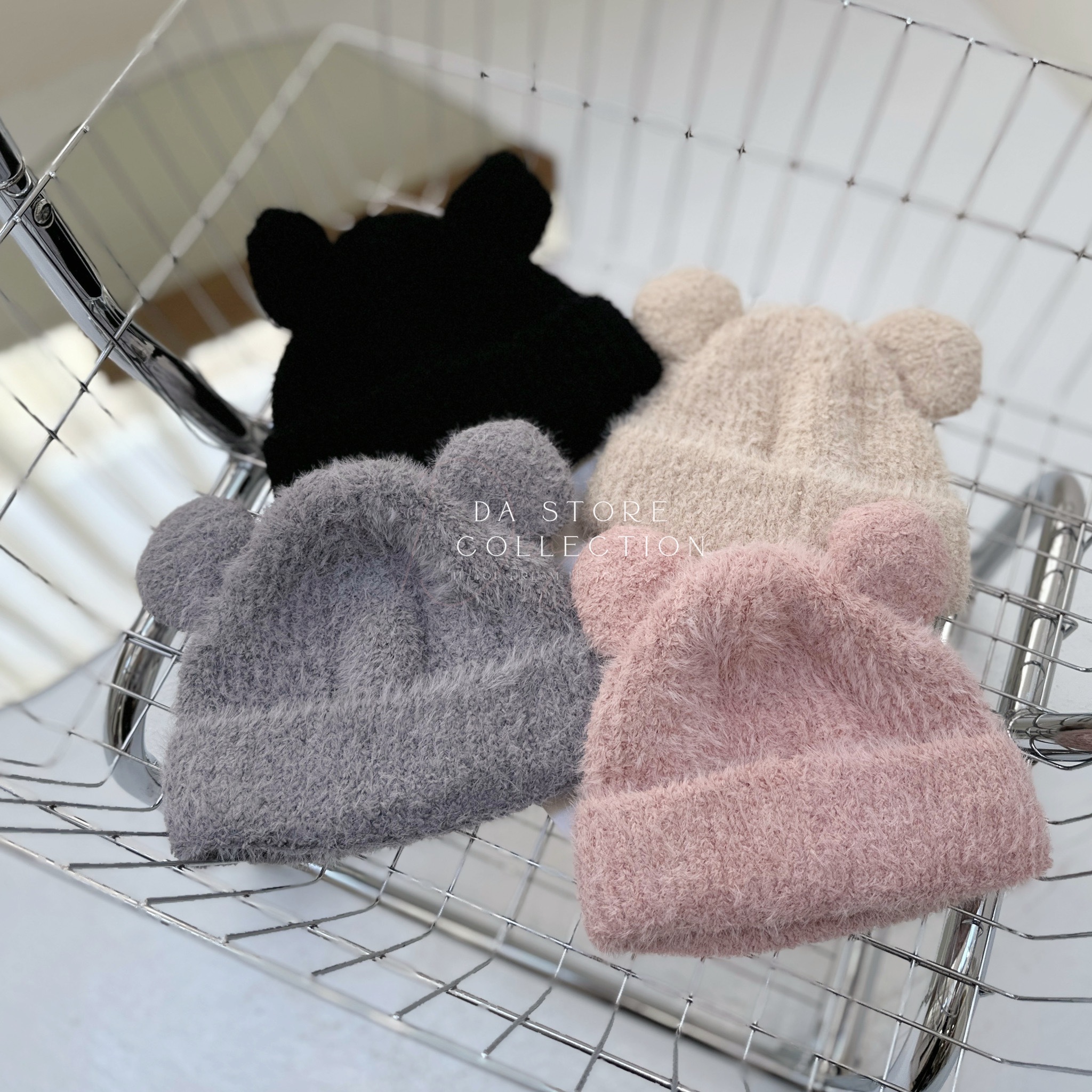 超可愛小熊耳朵針織毛帽/五色