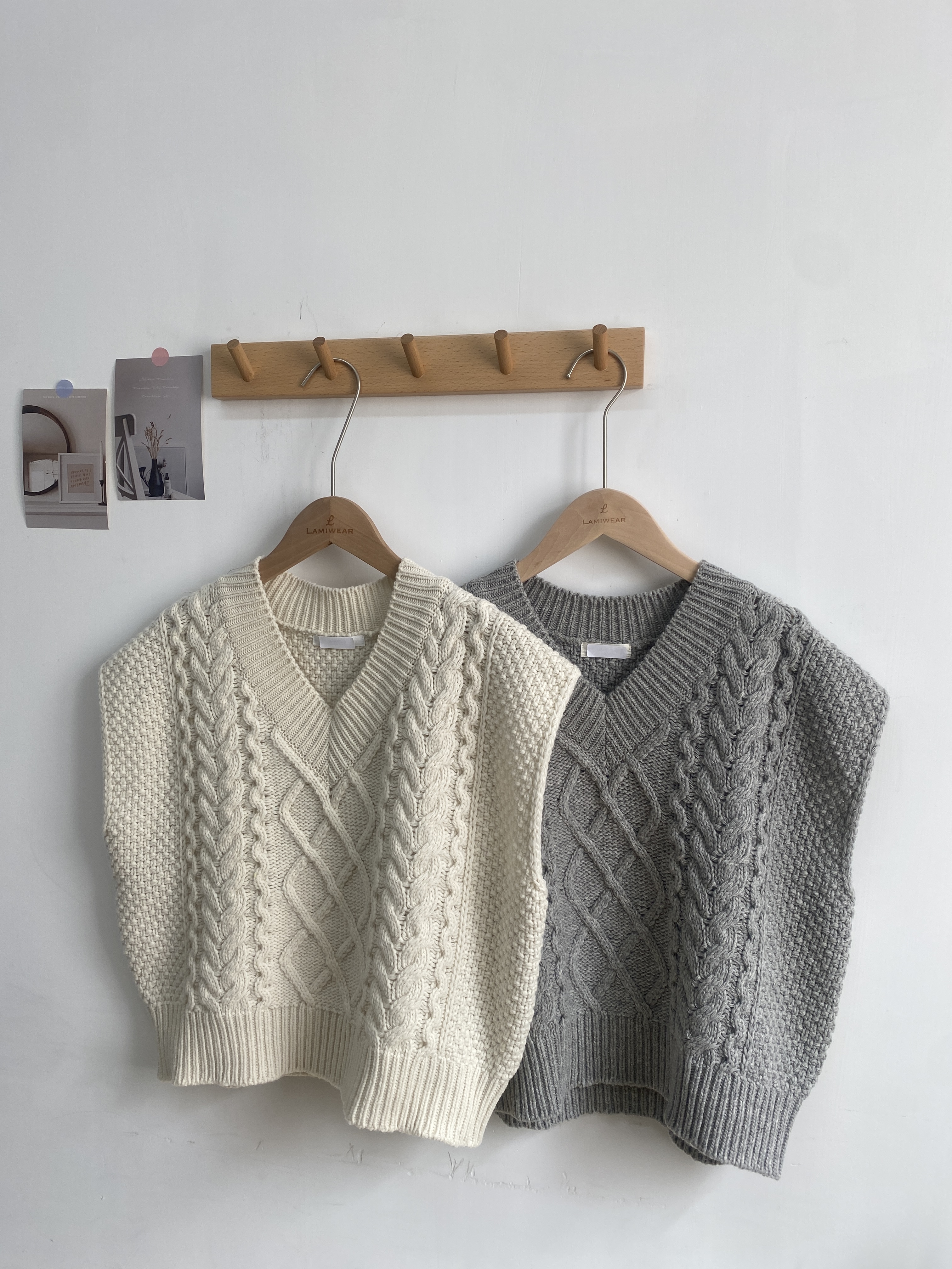 【 現貨 】 針織拼花紋背心