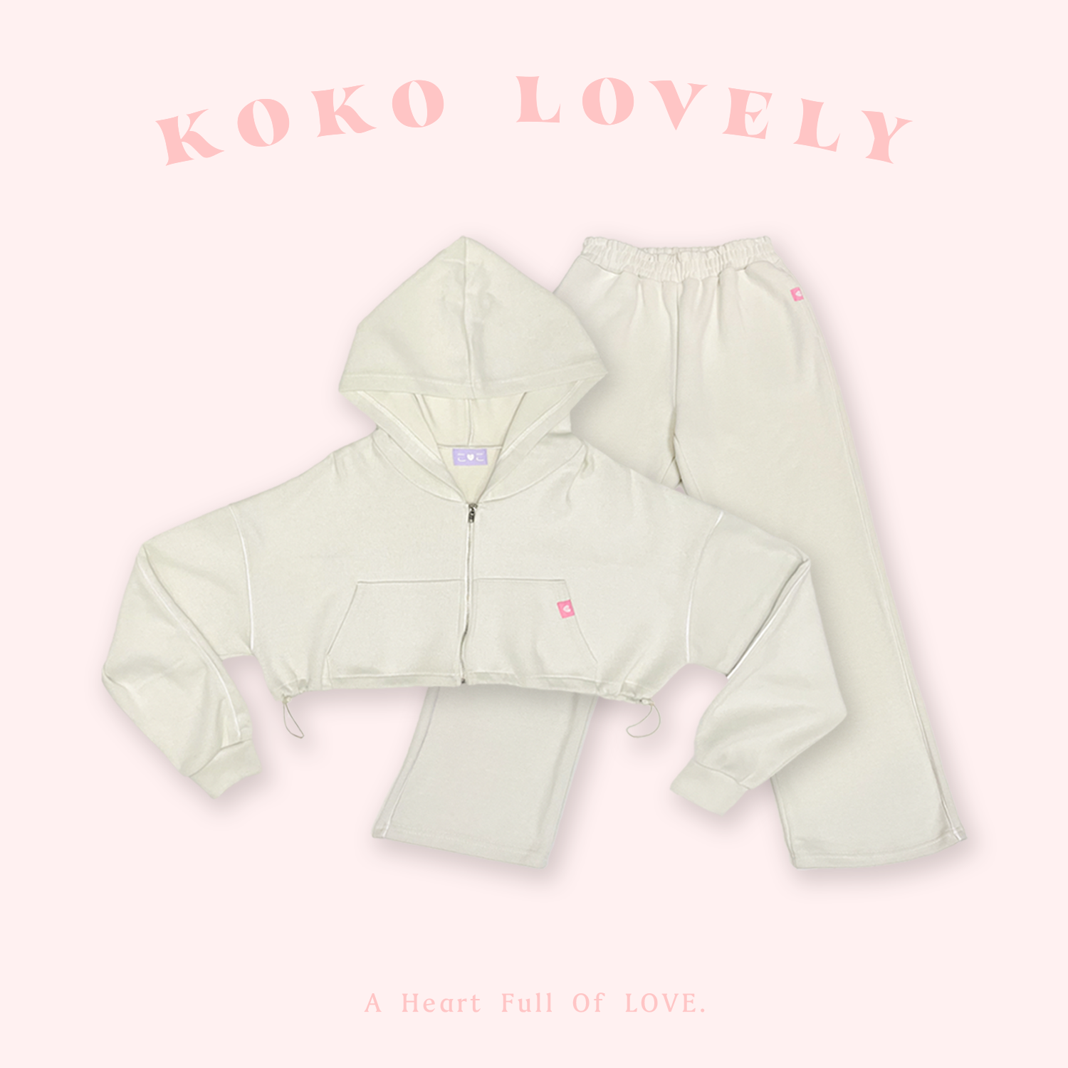 KOKO LOVELY 連帽短版抽繩休閒套裝