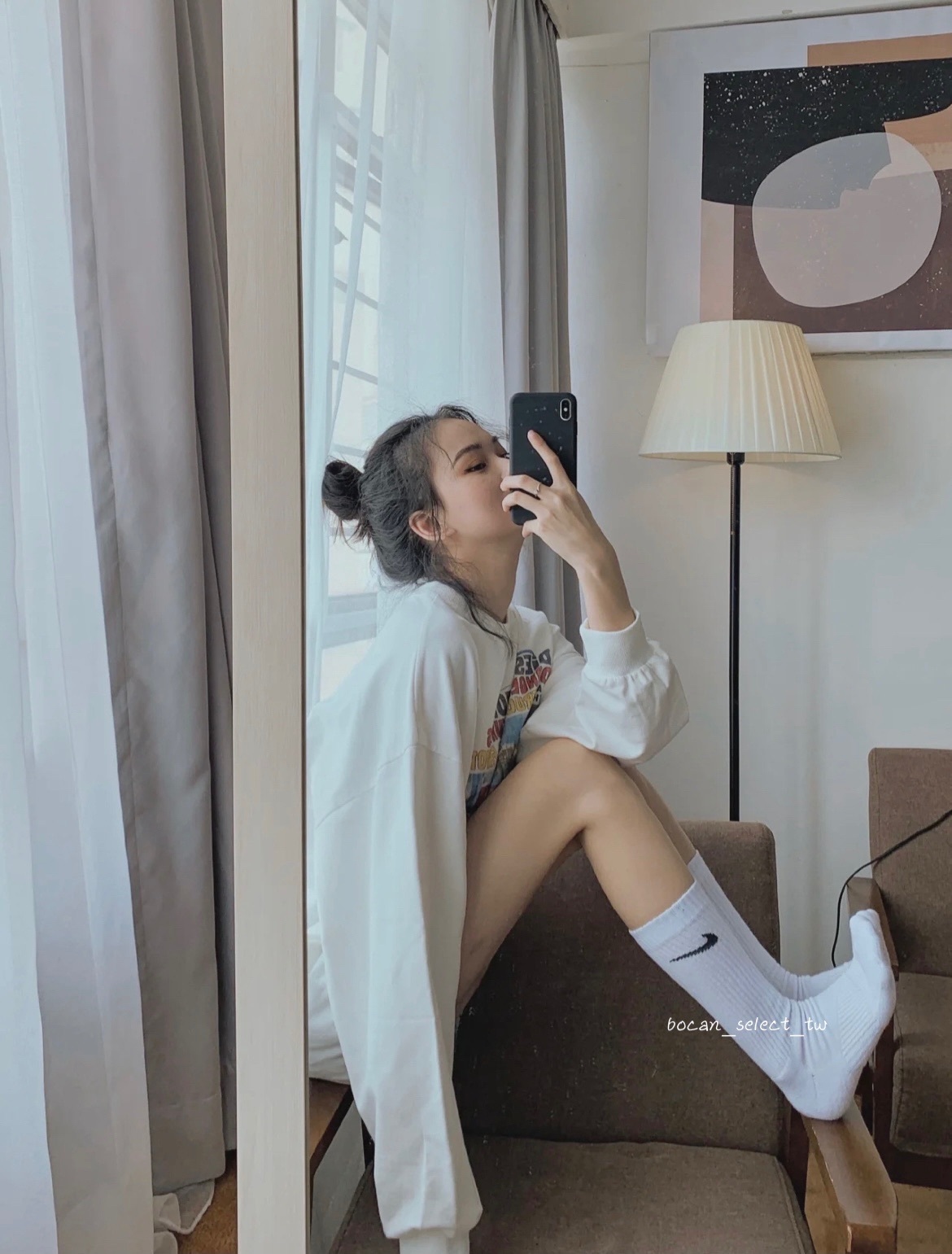 Nike 長襪 中筒 襪子 基本款 黑白 男女同款