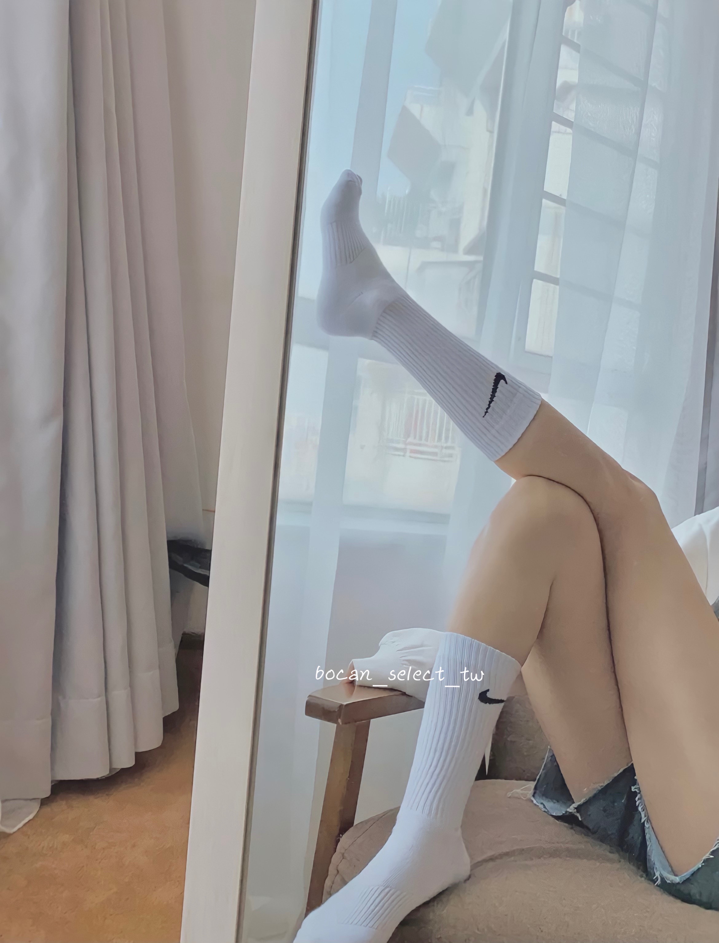 Nike 長襪 中筒 襪子 基本款 黑白 男女同款