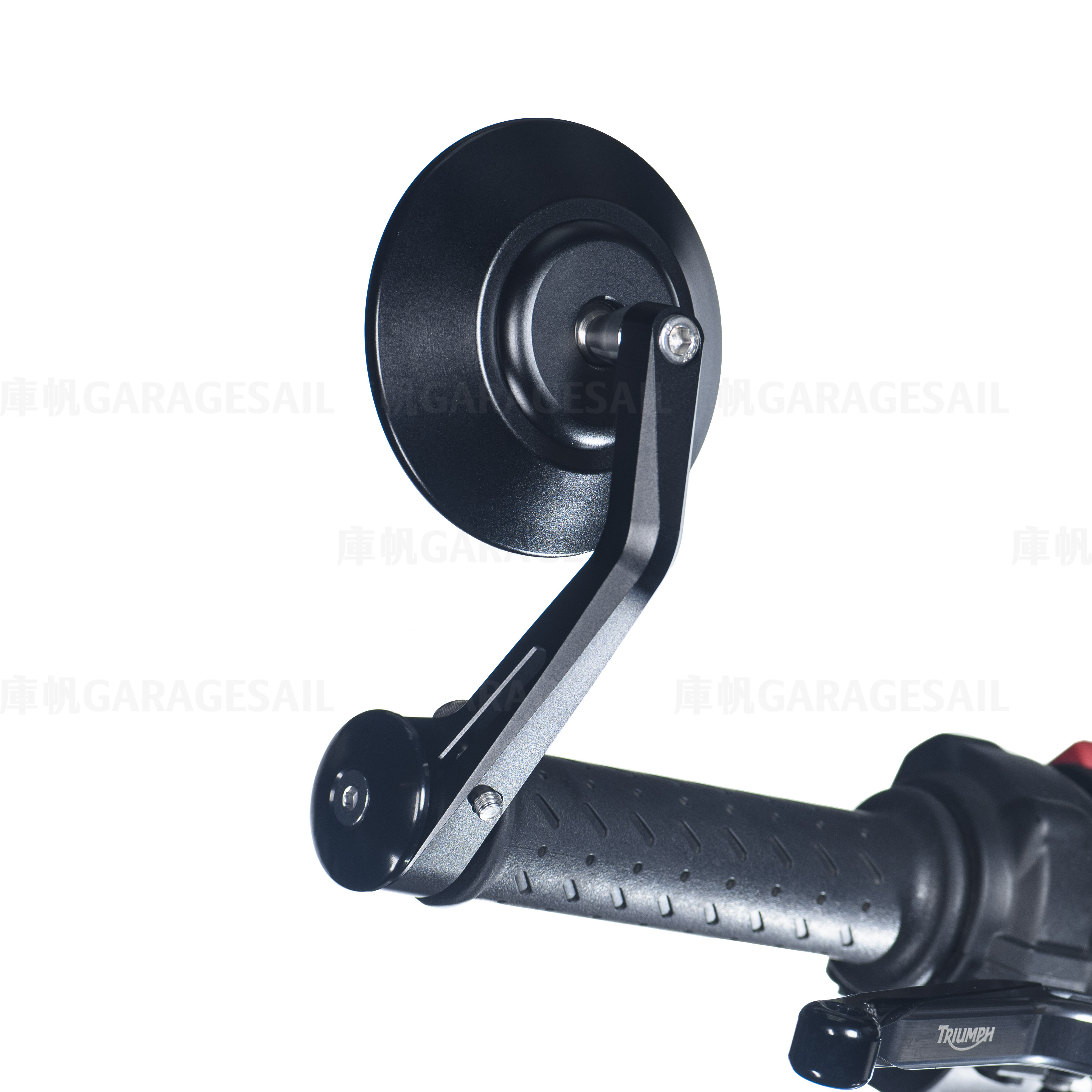 水冷凱旋專用 CNC 把手端 後照鏡 雙圓 C1