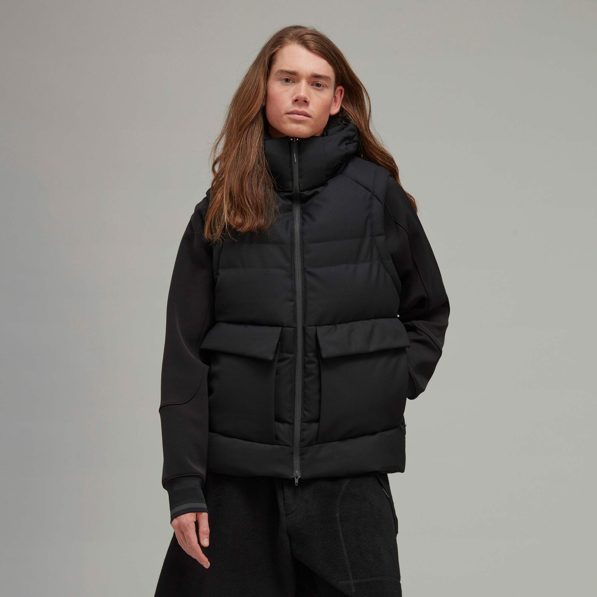 【 Y-3 M CL PUFFY W VE 羽絨背心 - 黑 】