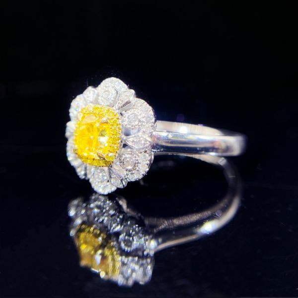 GIA 黃鑽花瓣女戒